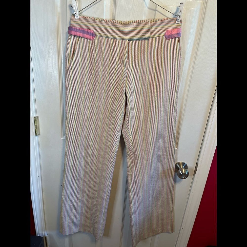 Kuhlman striped wide leg trousers sz 40